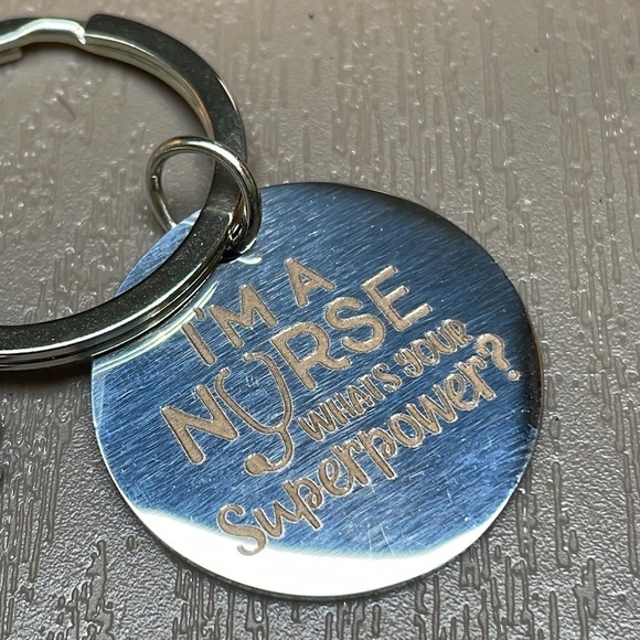 I Am A Nurse Silver KeyChain - Picture 5 of 9